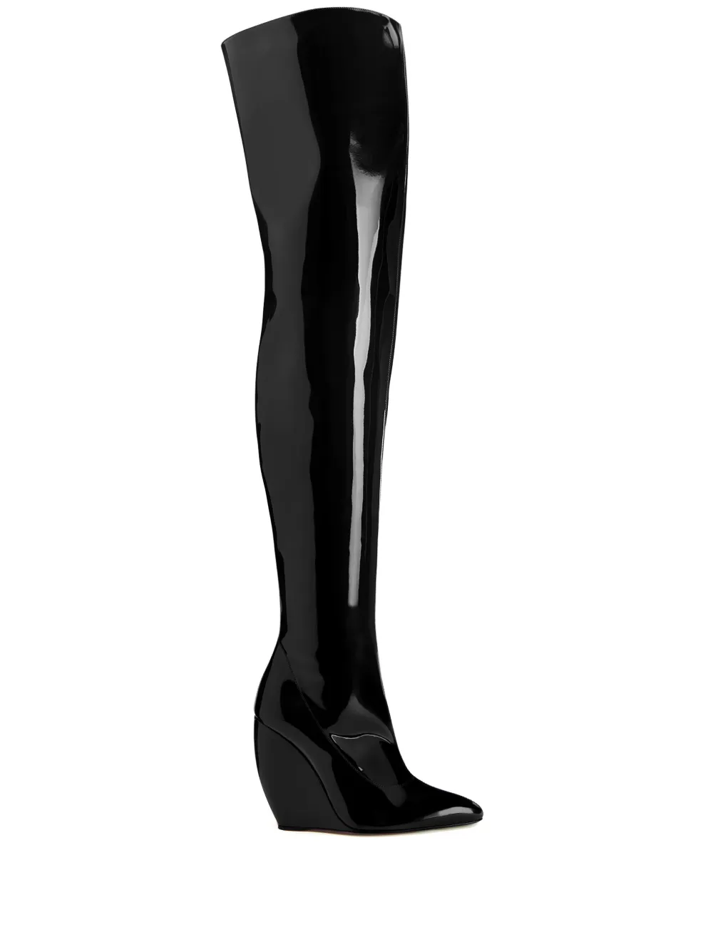 Ботфорты Preety 105 с заостренным носком Giuseppe Zanotti, черный