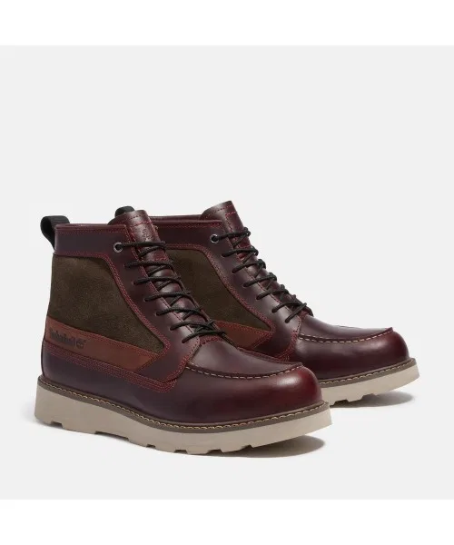 Ботинки водонепроницаемые Timberland Britton Mills мужские на шнуровке, цвет бордовый — фото 3