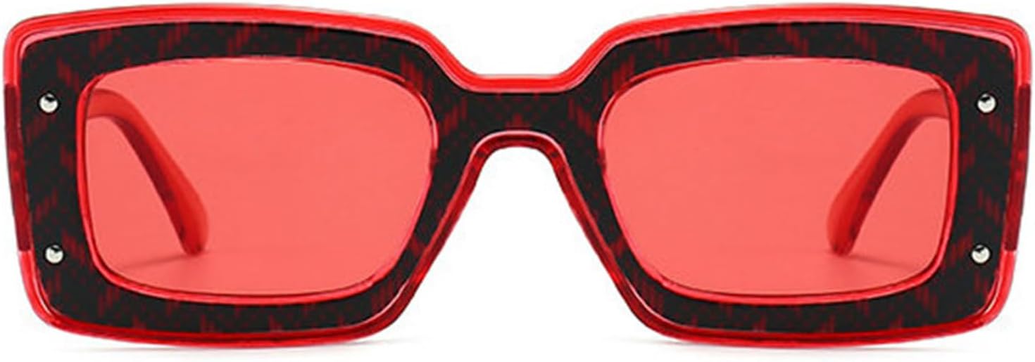 

Хелена 2024 мода Женские прямоугольные солнцезащитные очки UV400 Толстая оправа Квадратные солнцезащитные очки в стиле панк с леопардовым принтом Для женщин и мужчин S65 helena, Red