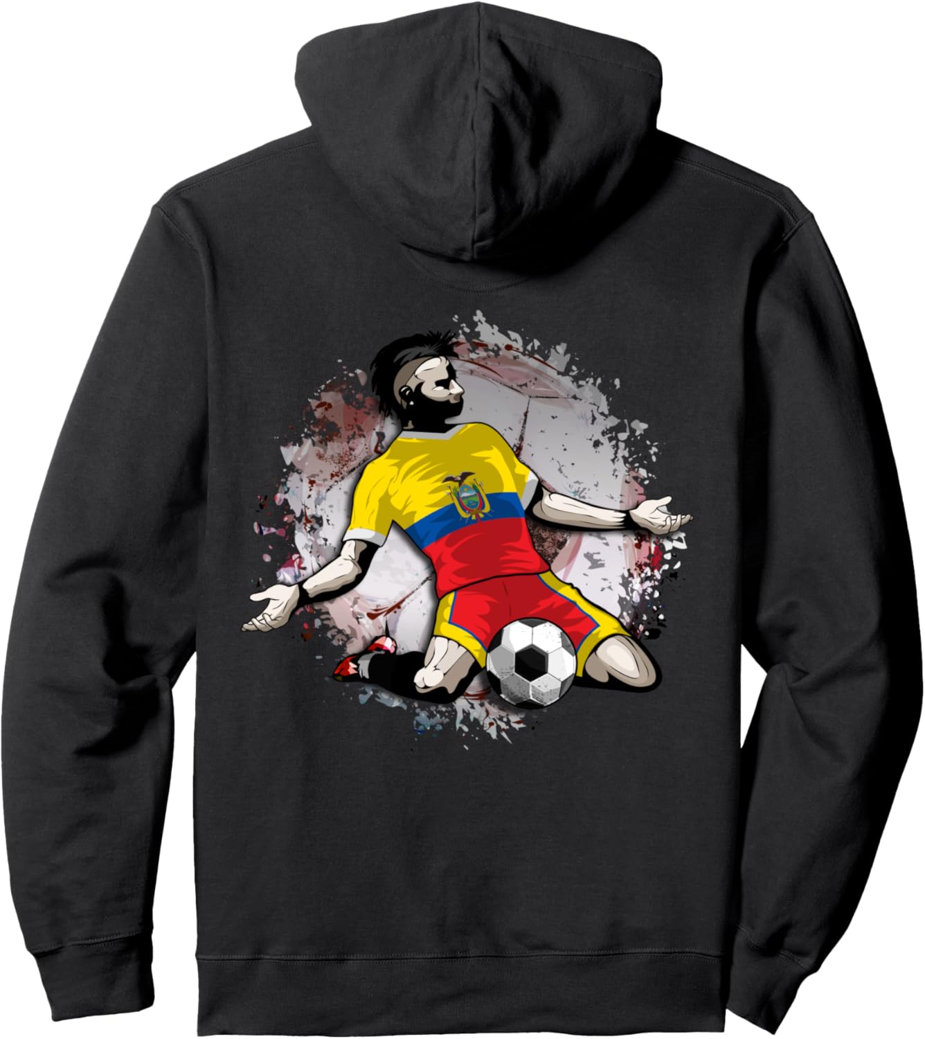 

Футбол Эквадора, флаг Эквадора - Толстовка для любителей футбола Teeisle Ecuador Football, черный