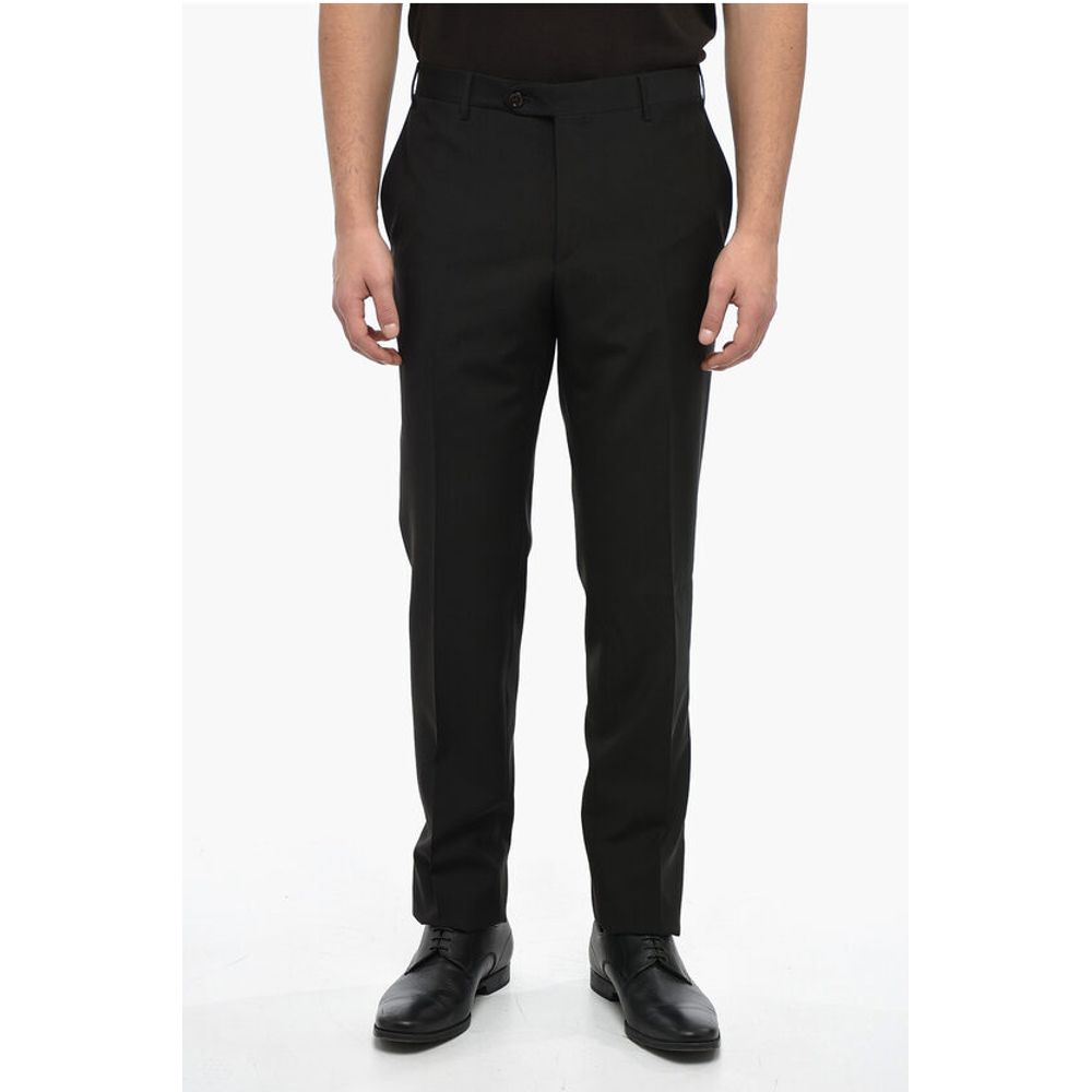 

Брюки из натуральной шерсти классического кроя Corneliani, Black