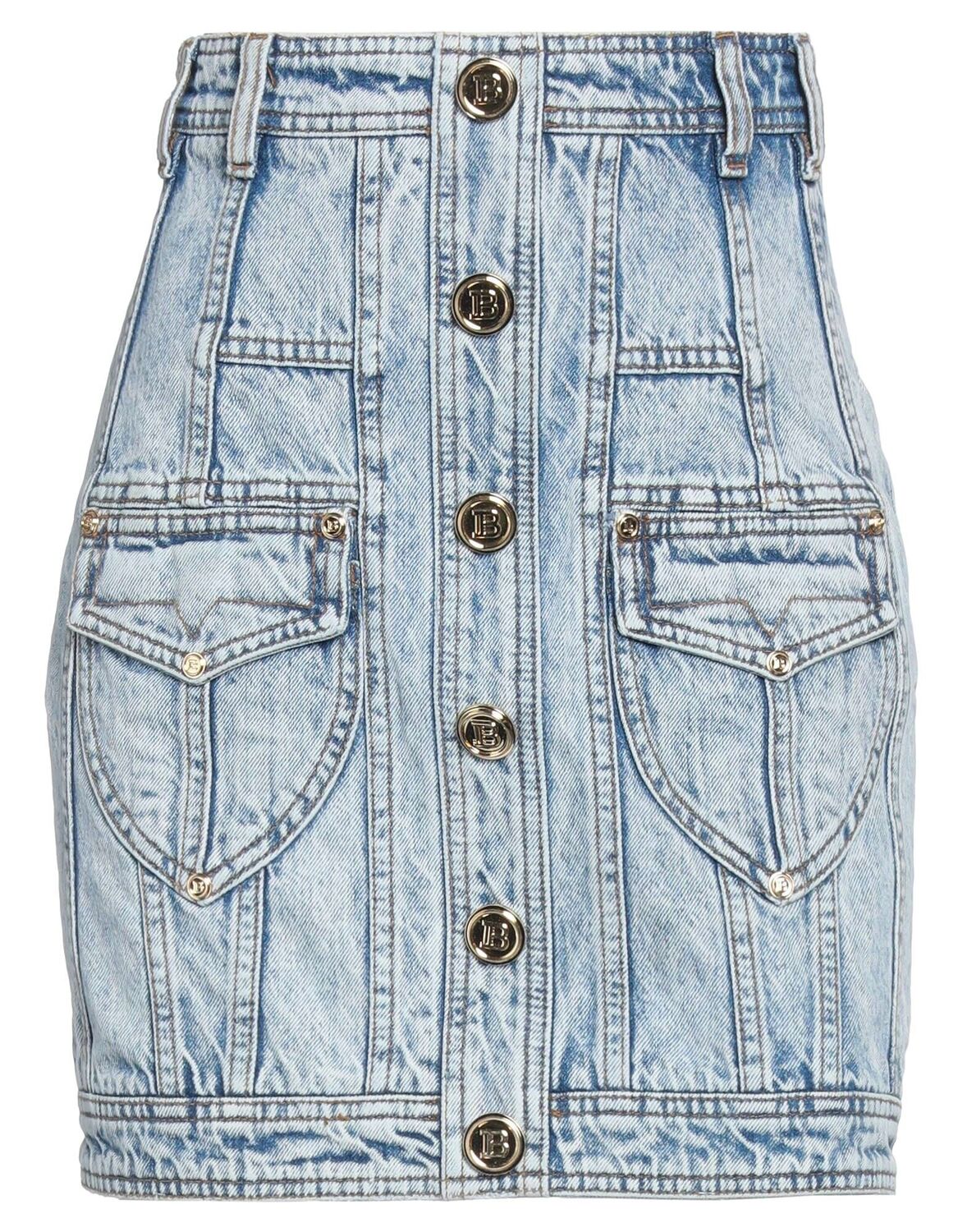 

Джинсовая юбка Balmain, синий