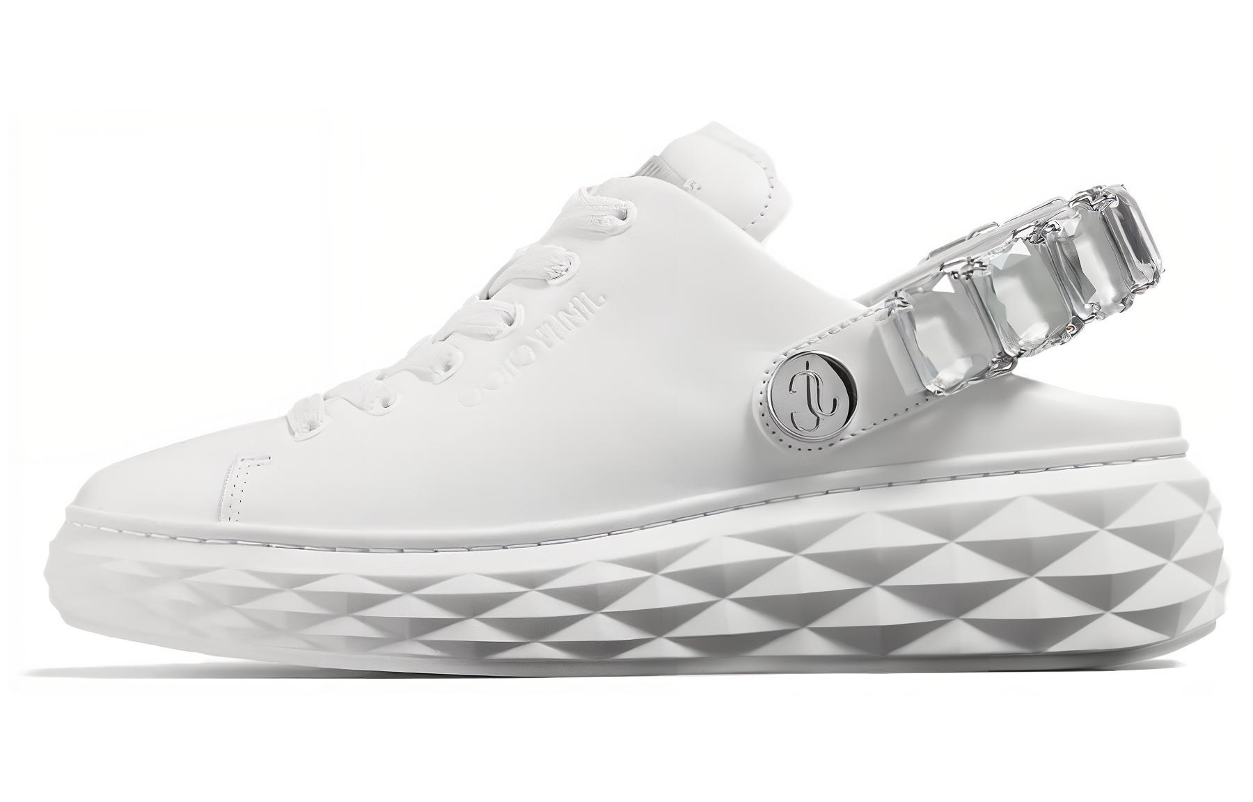 Кроссовки Diamond Maxi Sling Slippers Jimmy Choo, White