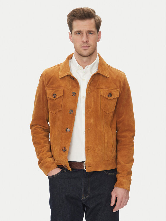 

Кожаная куртка обычного кроя Jeans Serge Pariente, коричневый