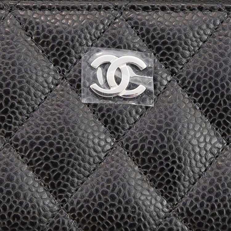 CHANEL Классический застегивающийся на молнию кошелек для монет черный AP0216 — фото 3