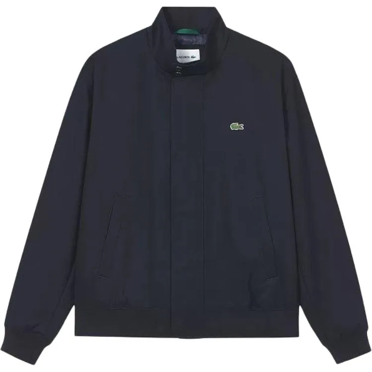 Хлопковая куртка харрингтон LACOSTE, HDE/Sierra Blue