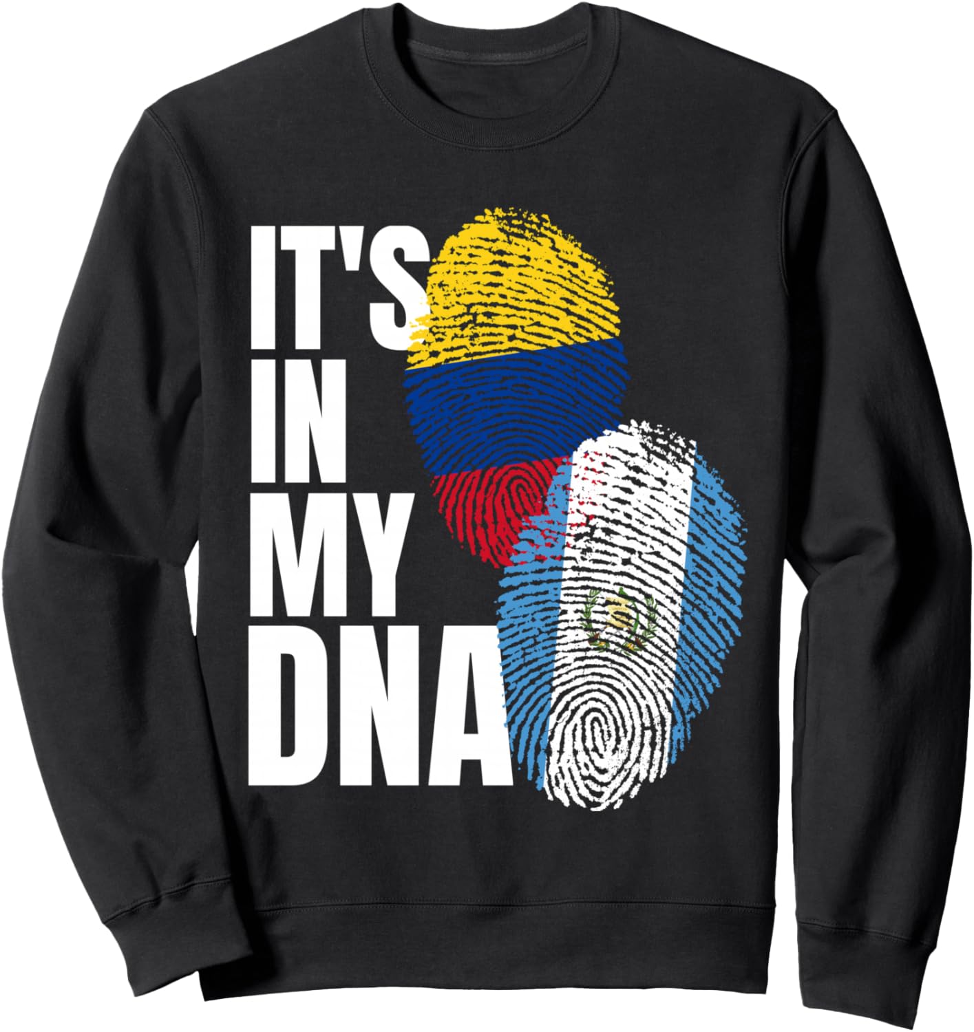 

Толстовка с изображением флага, символизирующего сочетание ДНК Гватемалы и Колумбии Guatemalan And Colombian, черный