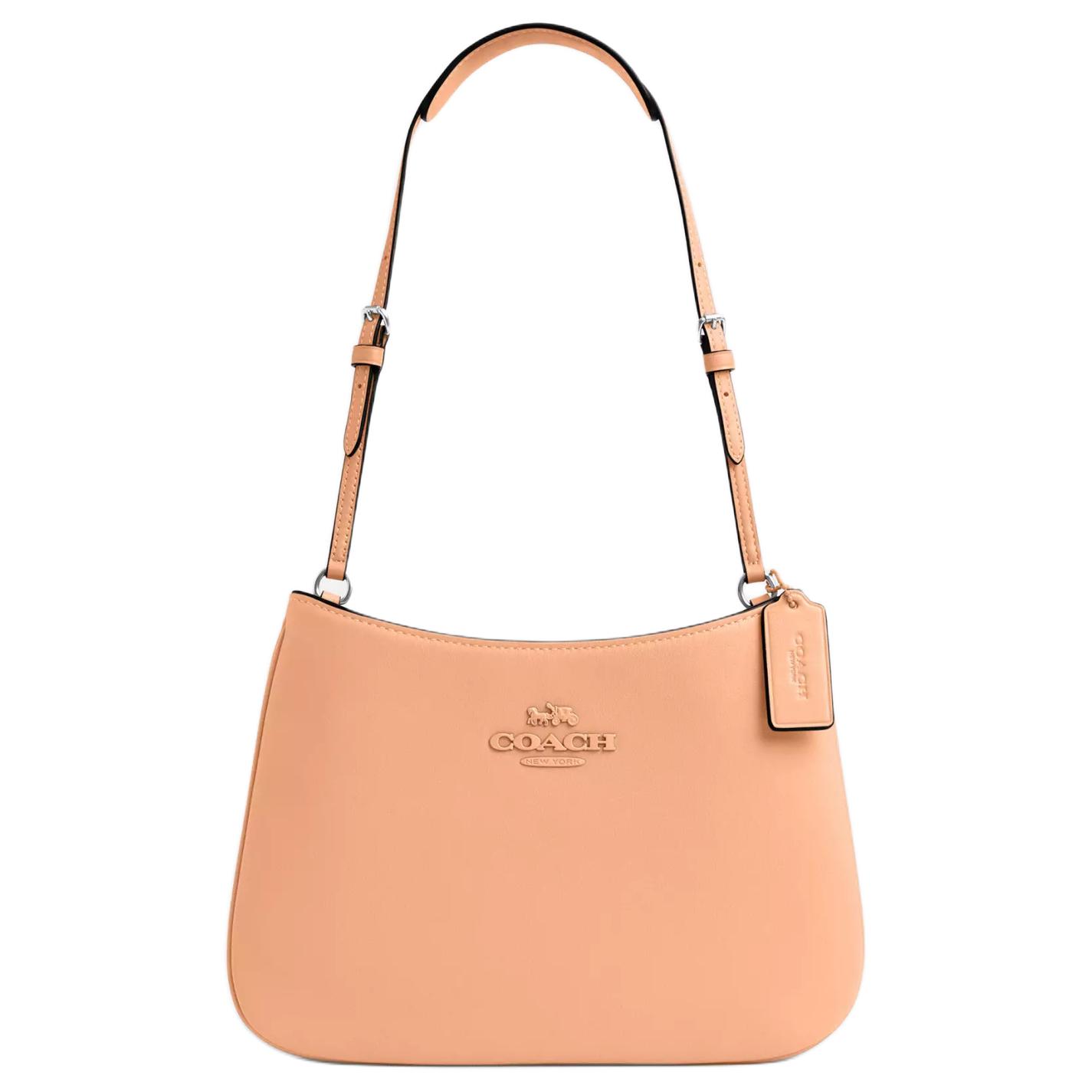 

COACH Сумка через плечо Penelope Smooth Leather, большая, серебристая/выцветший румянец