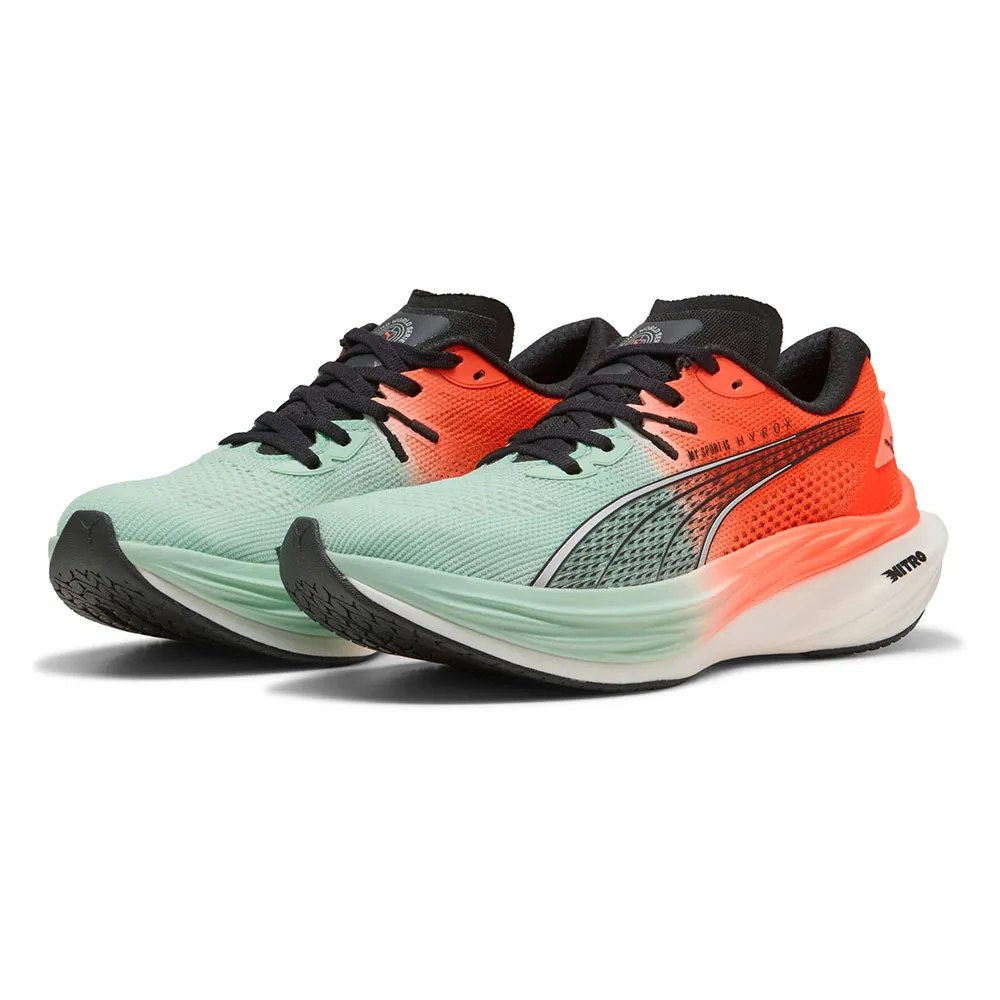 Беговые кроссовки Puma Deviate NITRO 3 HYROX AH25, зеленый