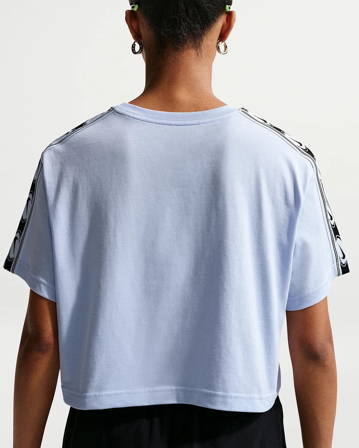 Женская свободная укороченная футболка Nike Sportswear Classic, Hydrogen Blue — фото 2