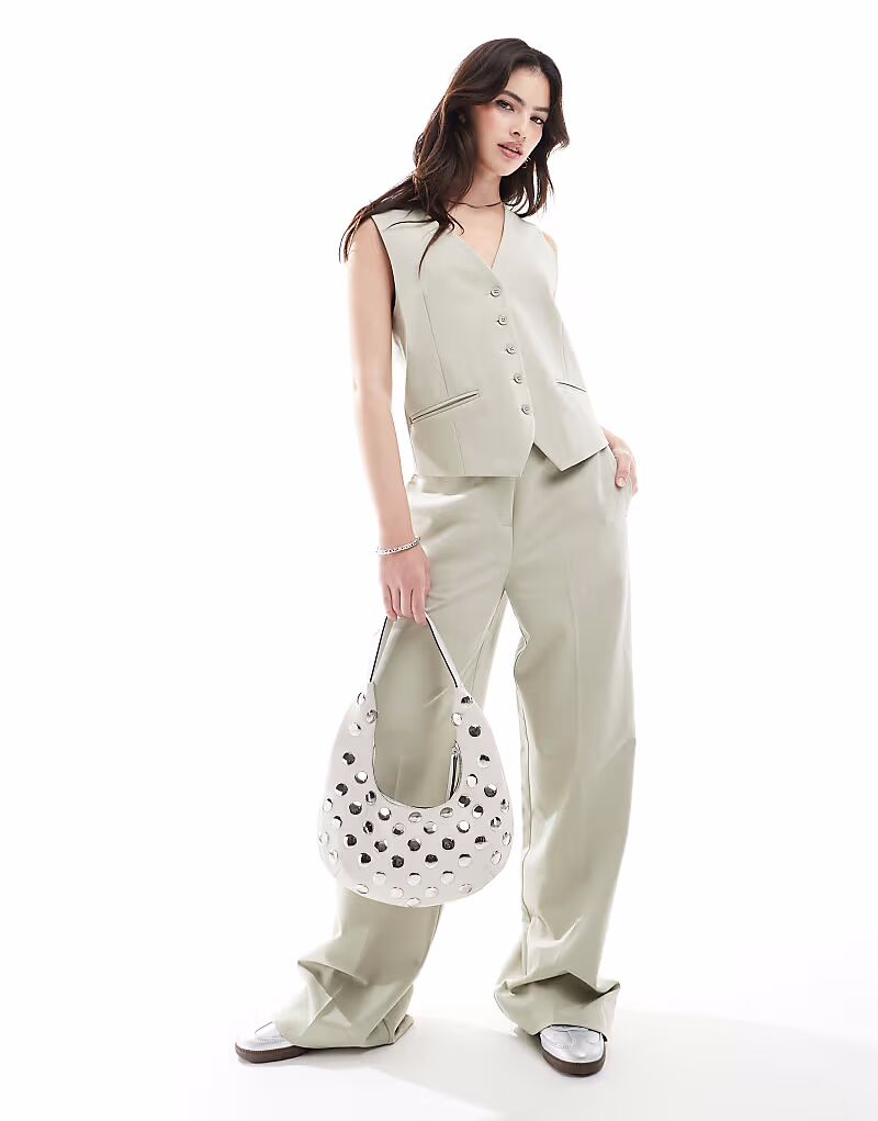 

Широкие брюки Angie фисташкового цвета French Connection