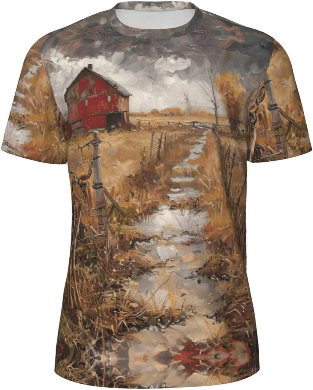 

Футболка с принтом оленя для мужчин LIXLZH