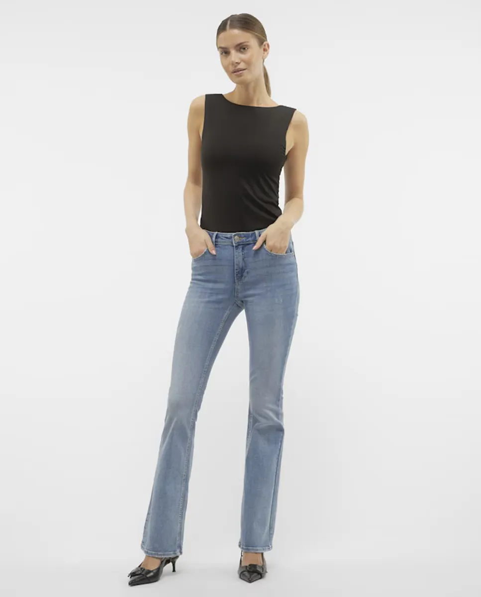 

Женские легкие расклешенные джинсы Vero Moda, голубой