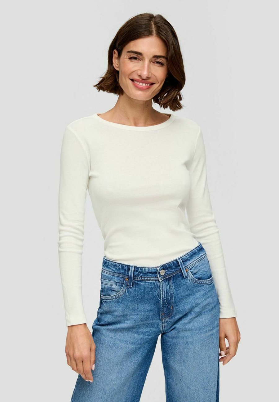 

Топ s.Oliver Long sleeved top, Creme/White