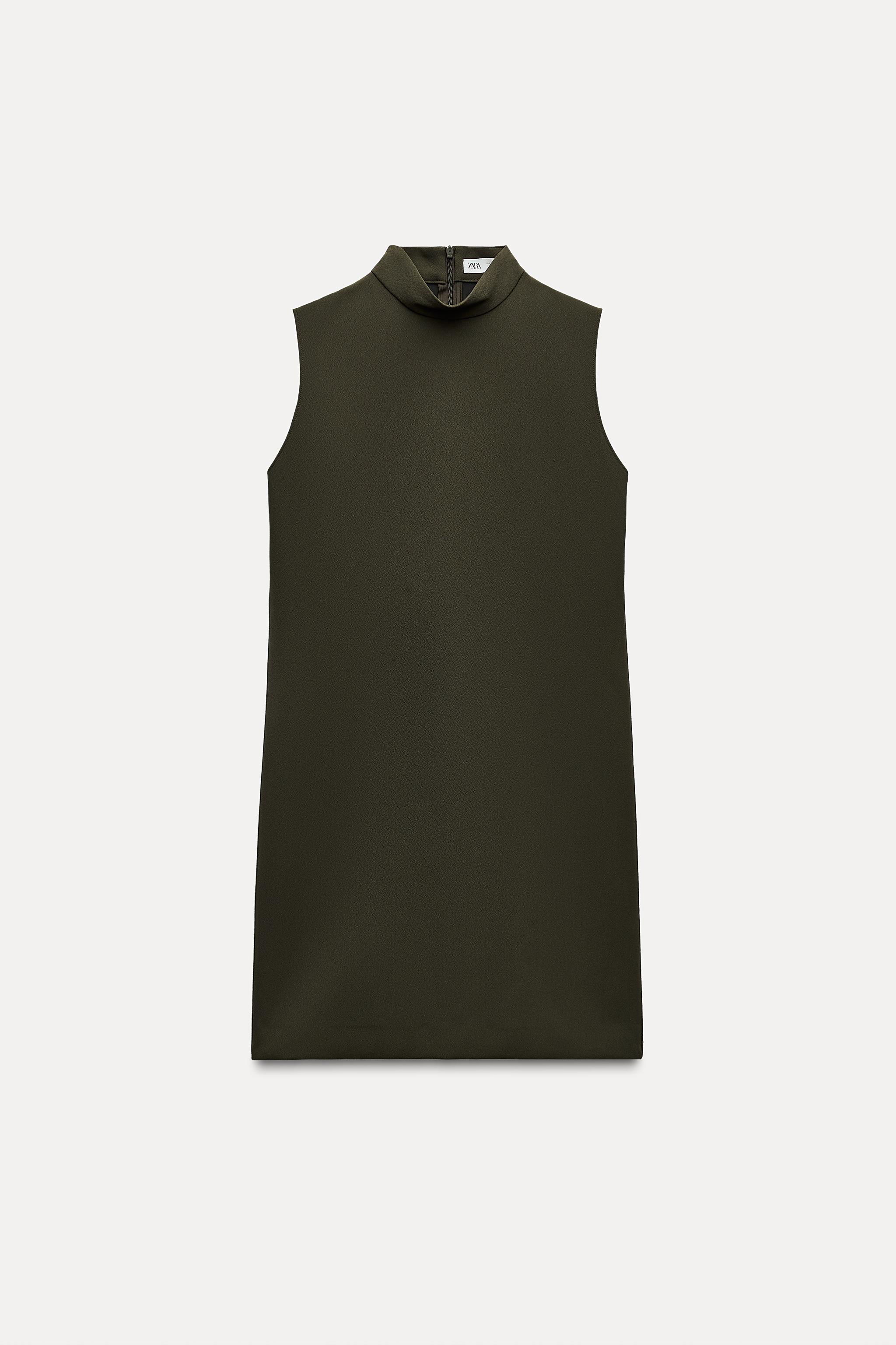 

Платье Zara Zw Collection Sleeveless Short, хаки