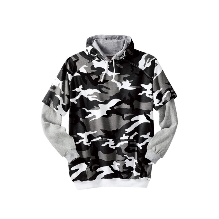 

Толстовка с термоподкладкой от KingSize больших размеров, многослойный дизайн Boulder Creek, Steel camo