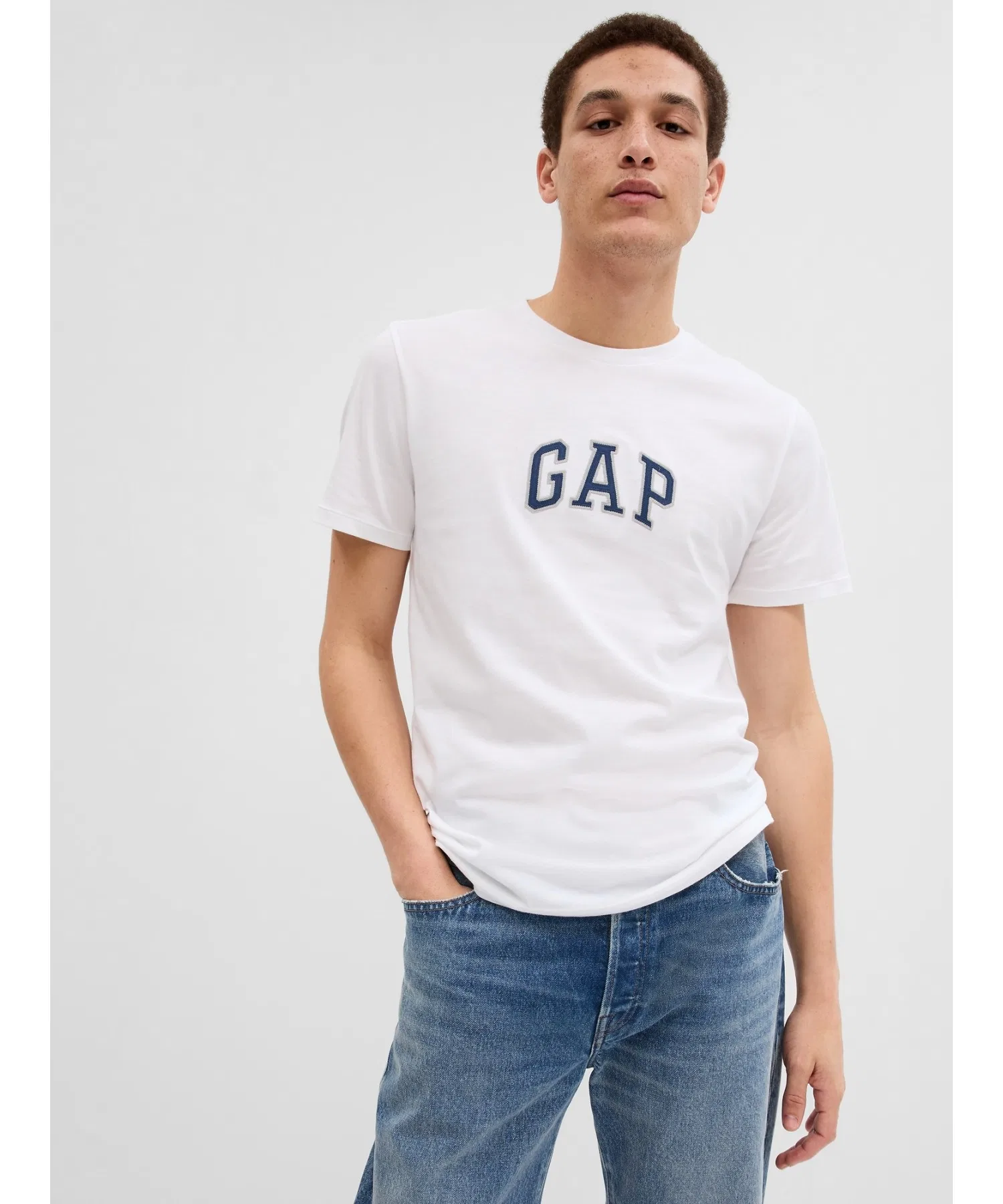 Унисекс футболка с логотипом GAP, хлопковая, розовая — фото 4