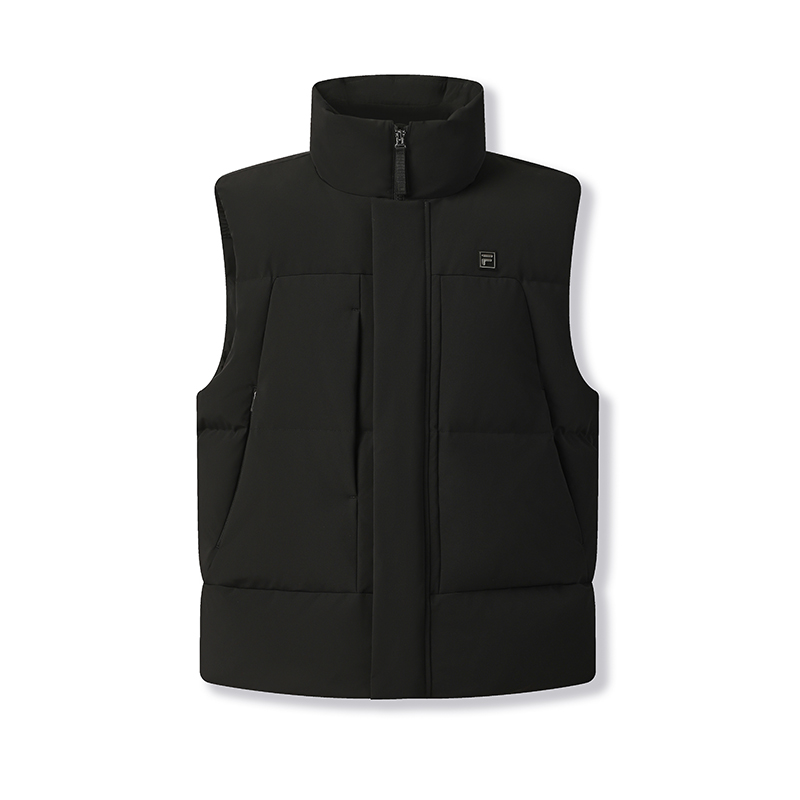 

FILA Белая пуховая жилетка мужская черная, Black