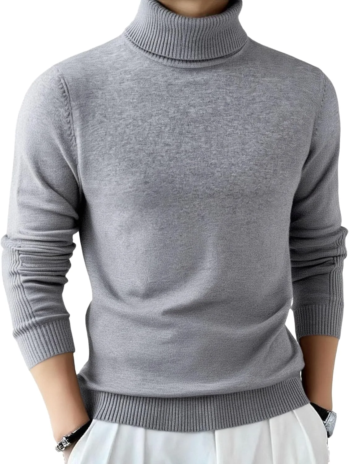 

Мужской свитер Slim Fit с воротником-гольф