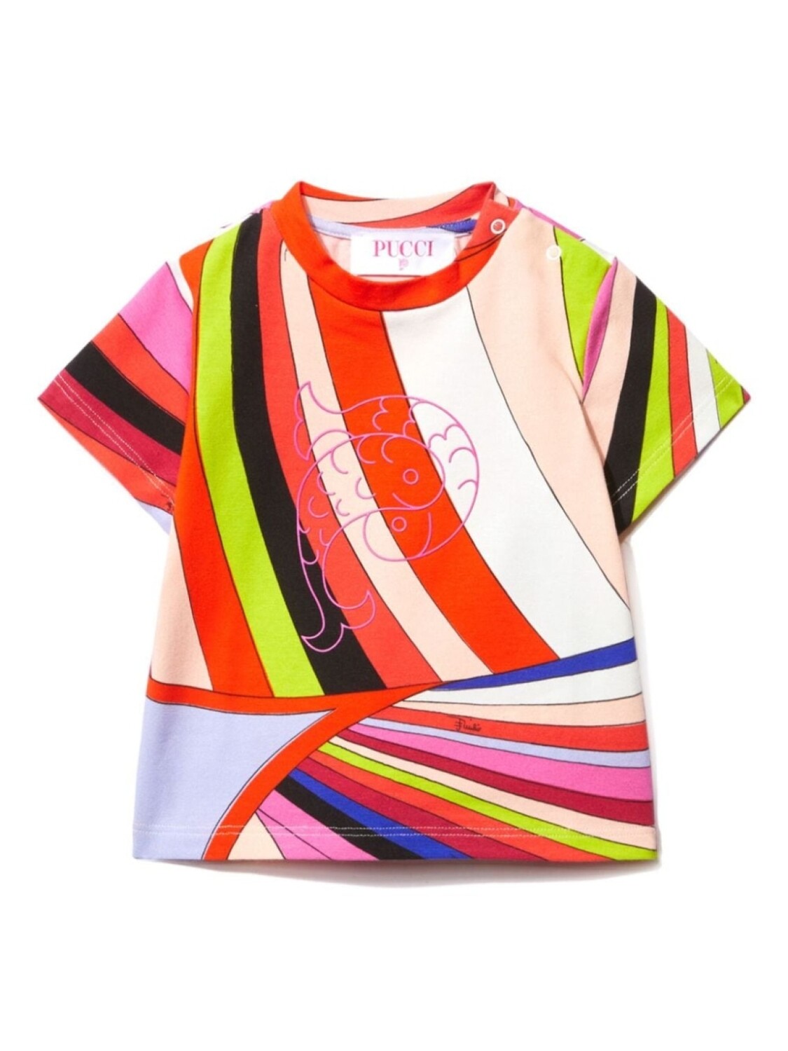 

PUCCI Junior футболка с вышитым принтом Iride, мультиколор