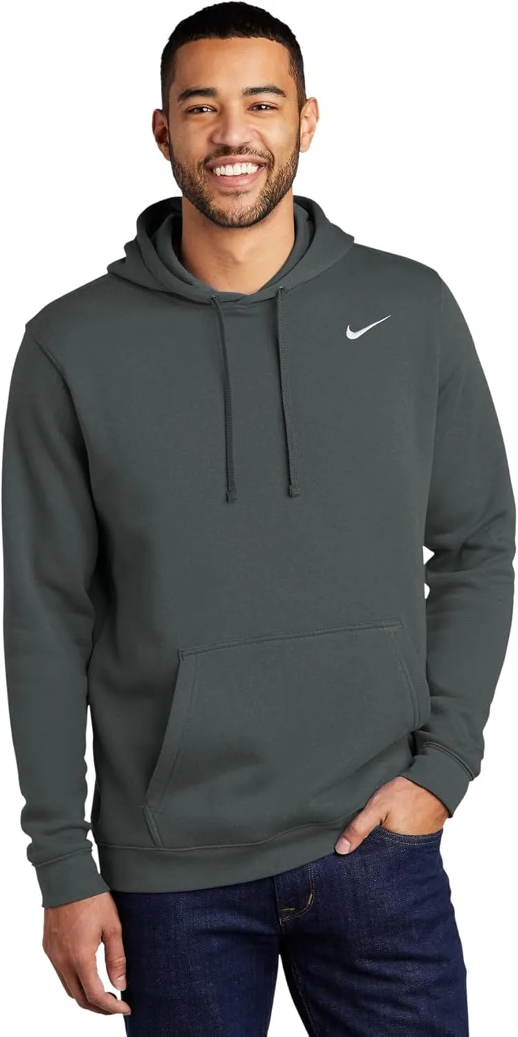 Мужская толстовка Nike, размер M, NSW, толстовка Po Flc Club, белый/темно-серый