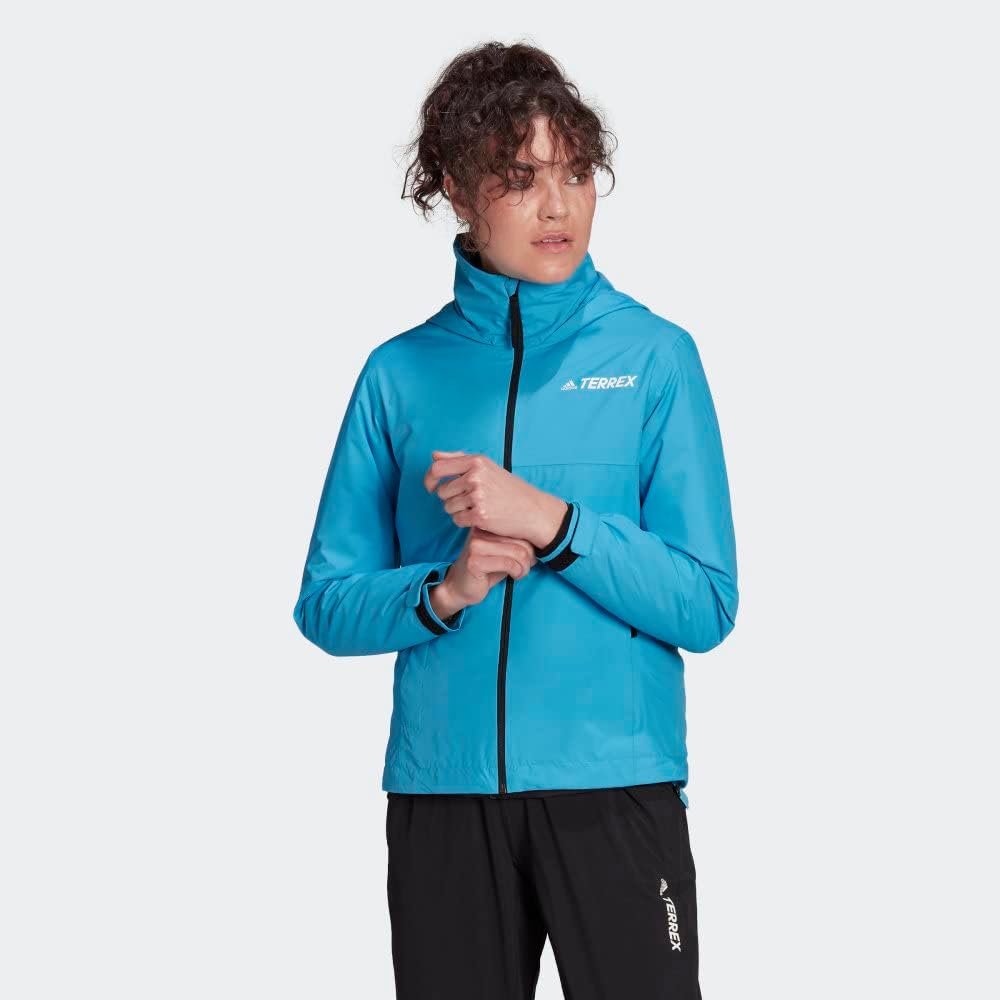 adidas Женская двухслойная непромокаемая куртка Terrex Multi Rain.rdy, App Sky Rush — фото 3