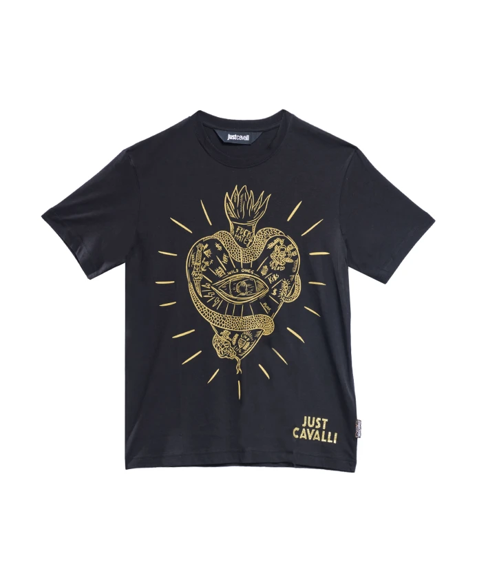 

Футболка с большим сердцем Just Cavalli, черный