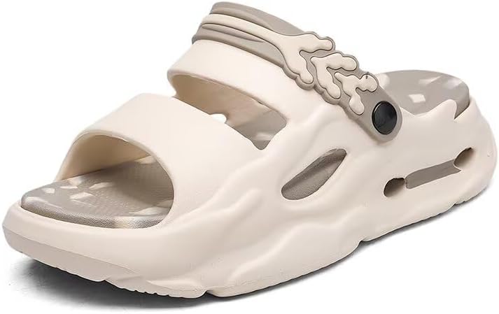 

Мужские повседневные сабо, пляжные сандалии, водные обувь, легкие, комфортные, дышащие, сандалии без застежки для использования на улице, в саду и повседневной носке Lewhosy, хаки