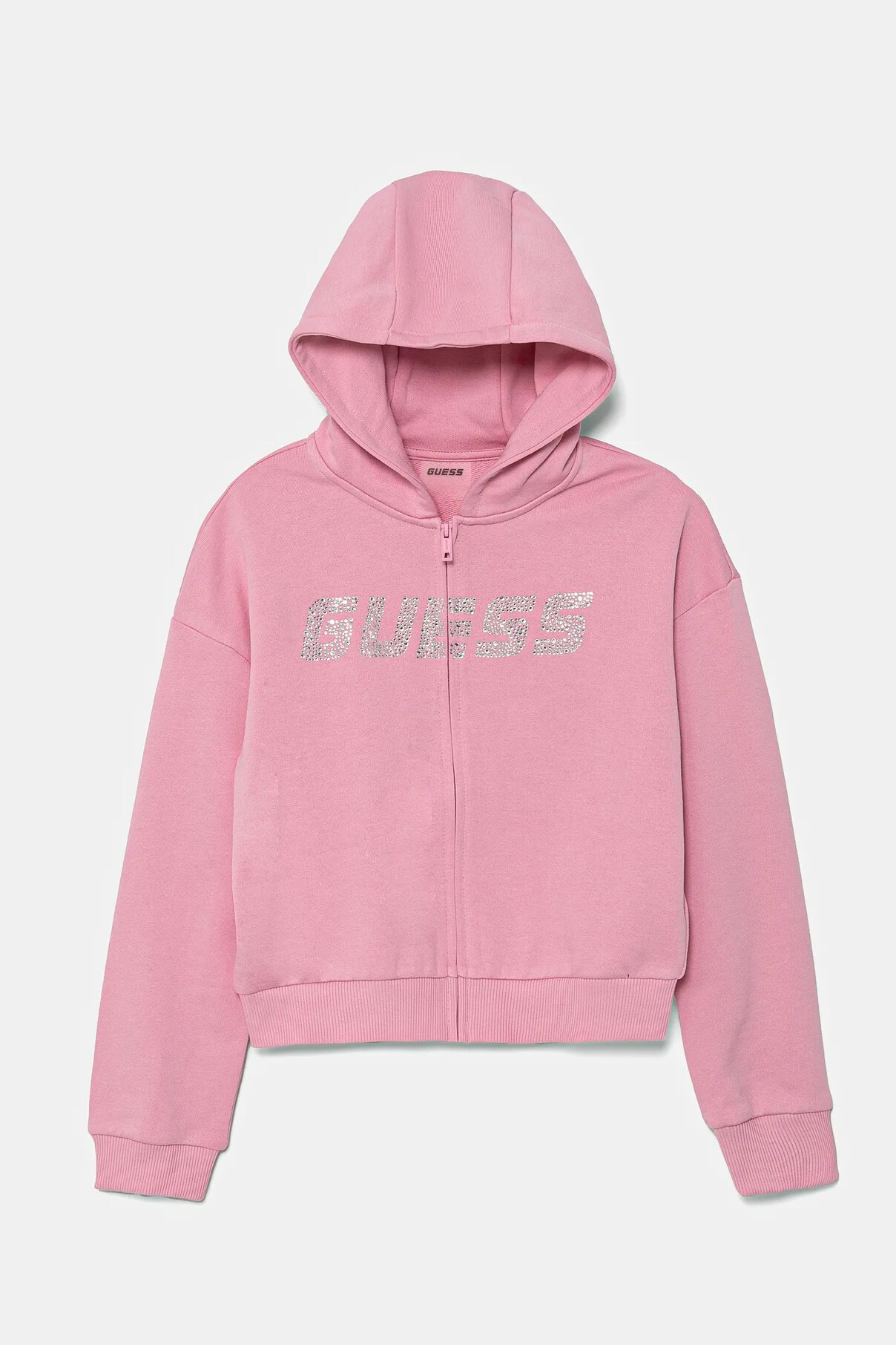 

Хлопковый свитшот для детей Guess, розовый