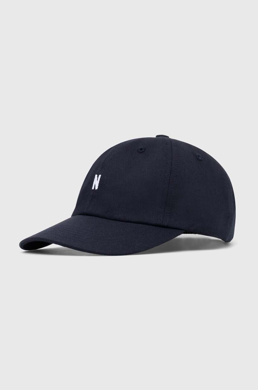 

Хлопковая бейсболка Norse Projects, темно-синий