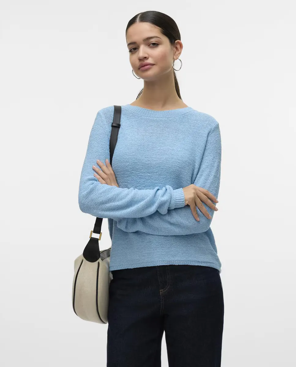 

Женский свитер тонкой вязки с длинными рукавами Vero Moda, синий