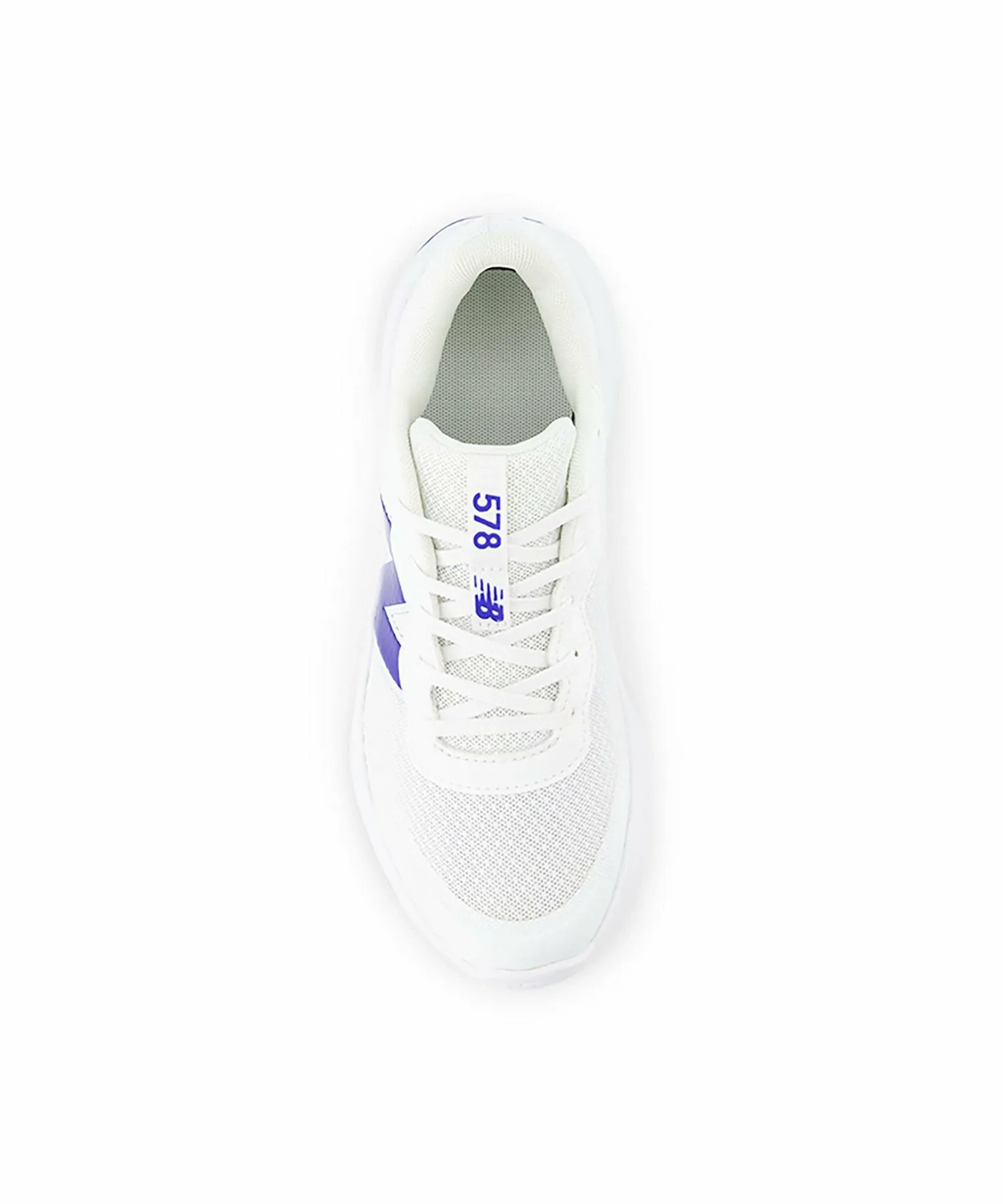 NB GK578OH Детские кроссовки на шнуровке New Balance, White/Blue — фото 4