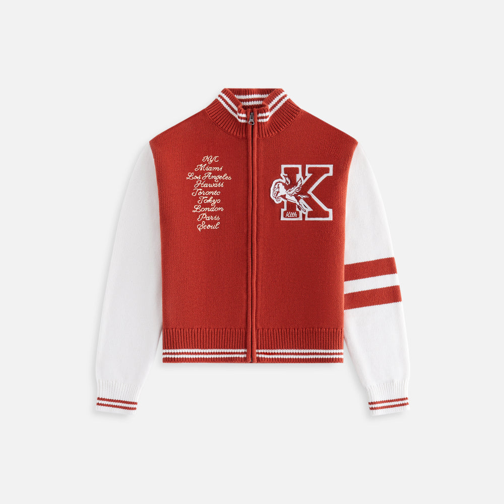

Свитер Kith Kids Wyona Varsity Sweater, цвет Orchard