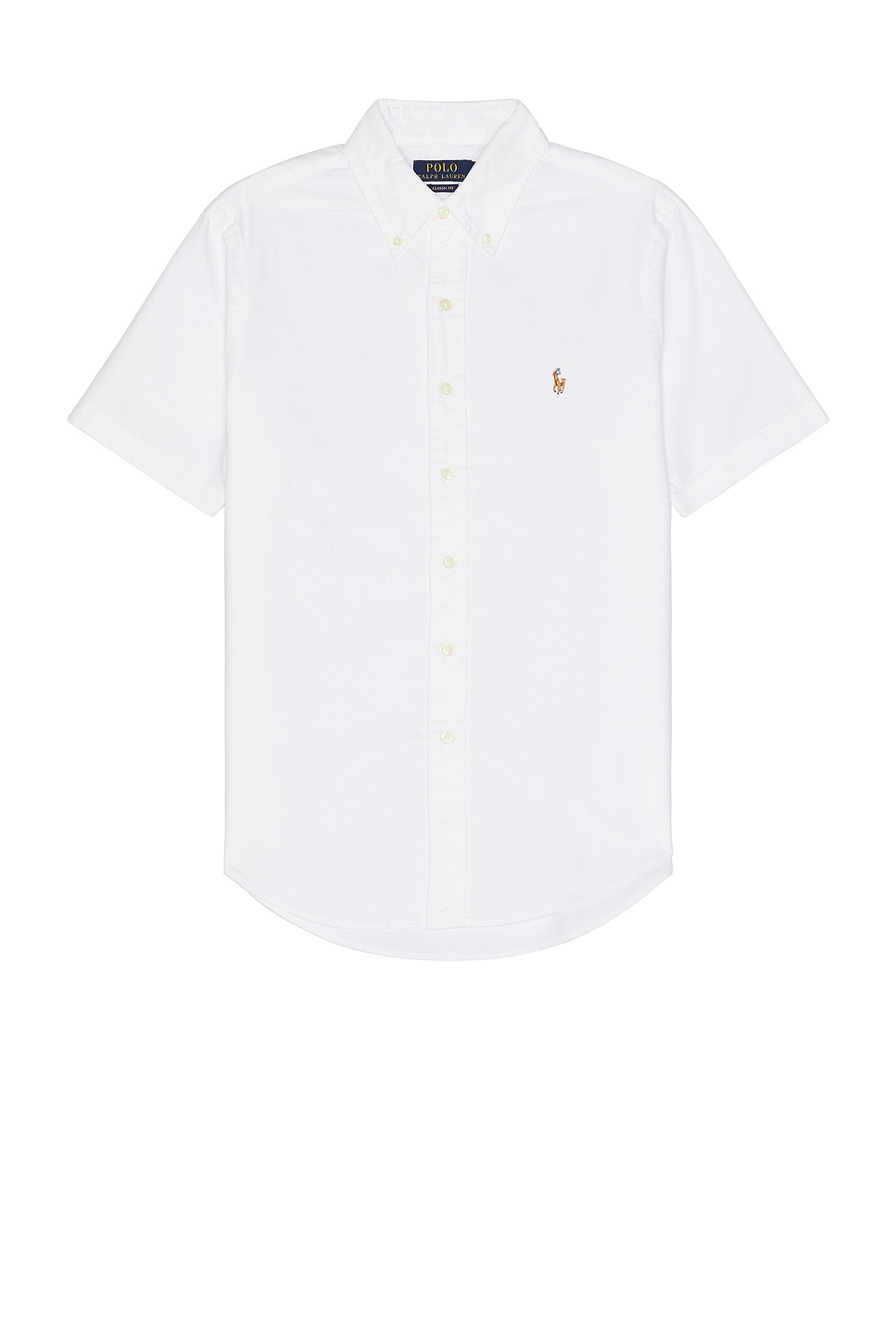 

Оксфордская рубашка с коротким рукавом Polo Ralph Lauren, белый