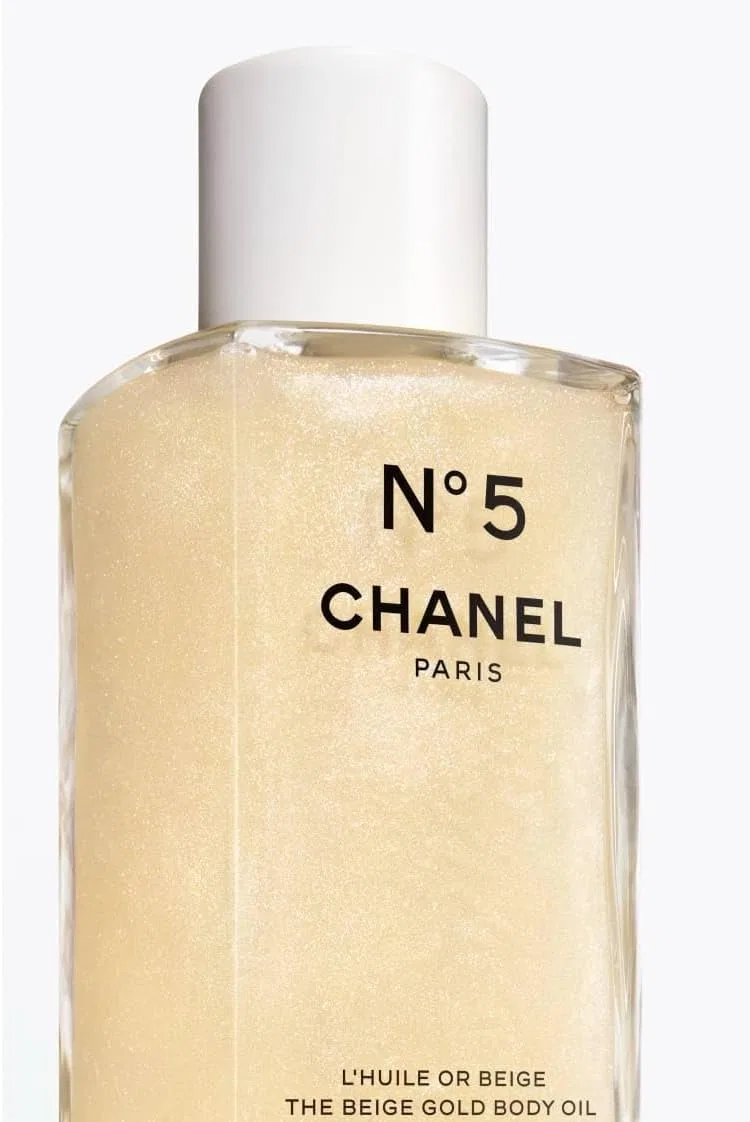 Масло для тела Chanel N°5 The Beige Gold, 250 мл, бежевый золотой — фото 3