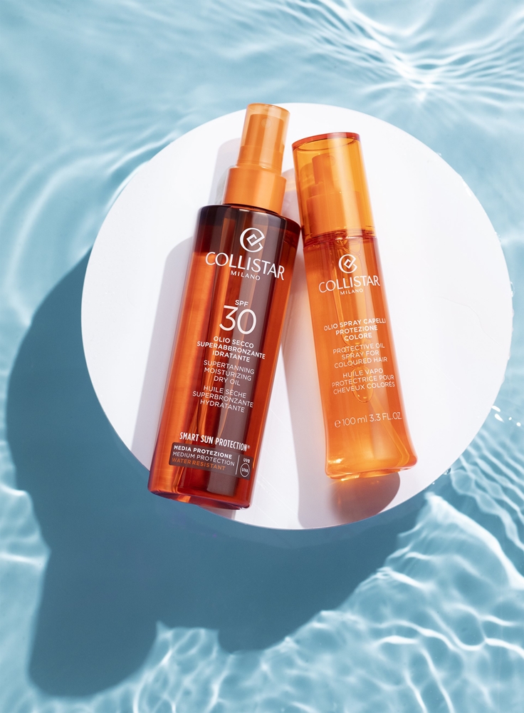 Умная защита от солнца, суперзагар, увлажняющее сухое масло SPF 30, сухое солнцезащитное масло SPF 30 Collistar, 200 мл — фото 4