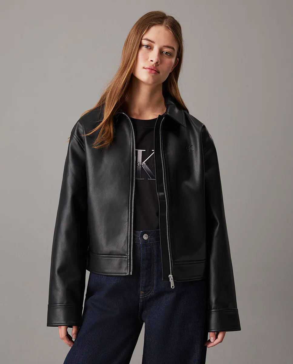 

Женская куртка из искусственной кожи Calvin Klein Jeans, черный