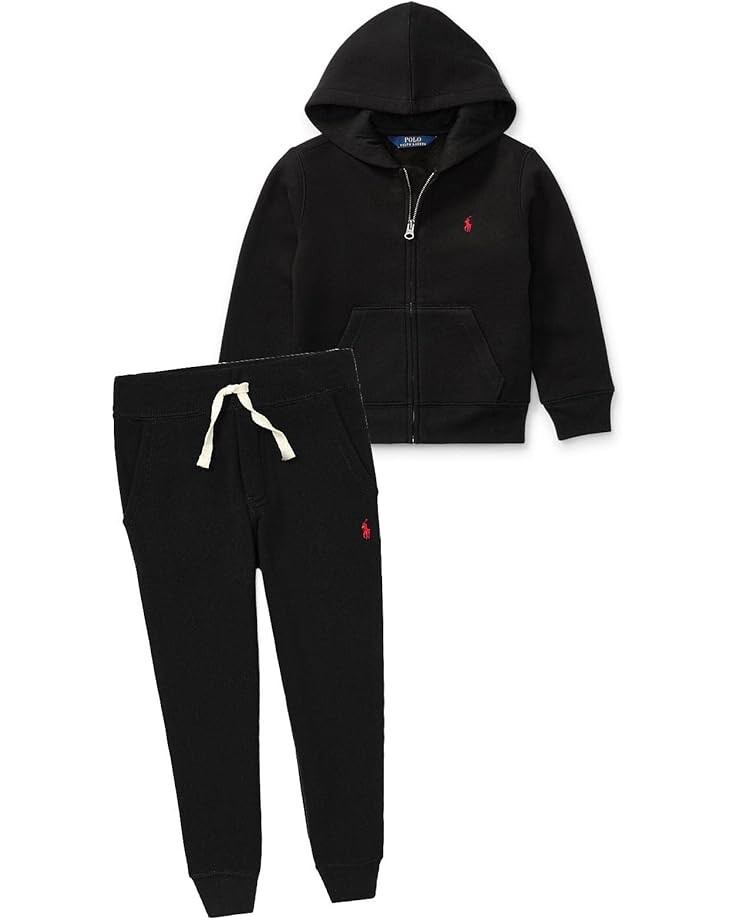 Брюки Polo Ralph Lauren Kids Cotton Blend Fleece Joggers, цвет Polo Black — фото 4