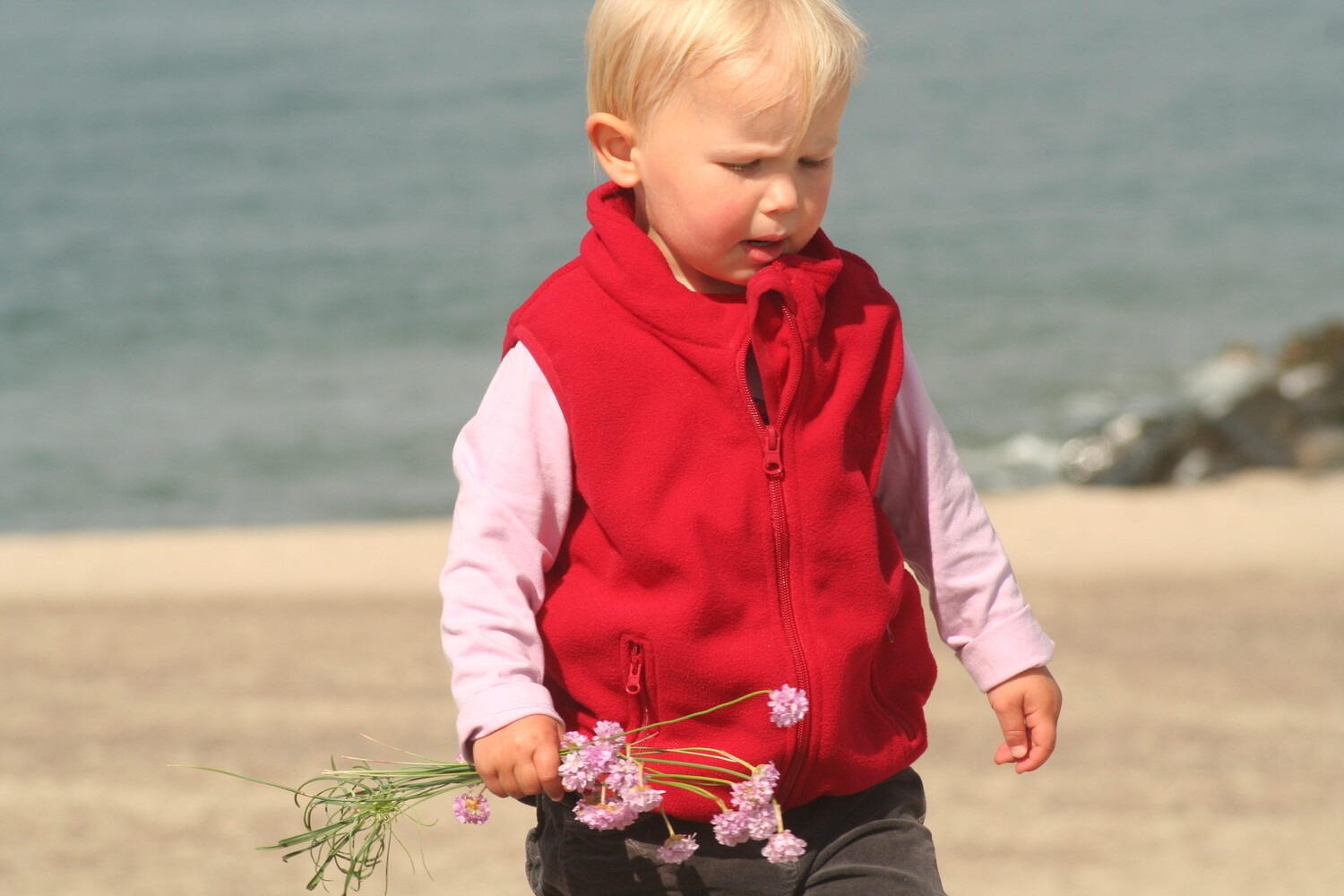 Утепленный жилет BMS Sailing Wear leichte Fleece für Kinder, красный — фото 2