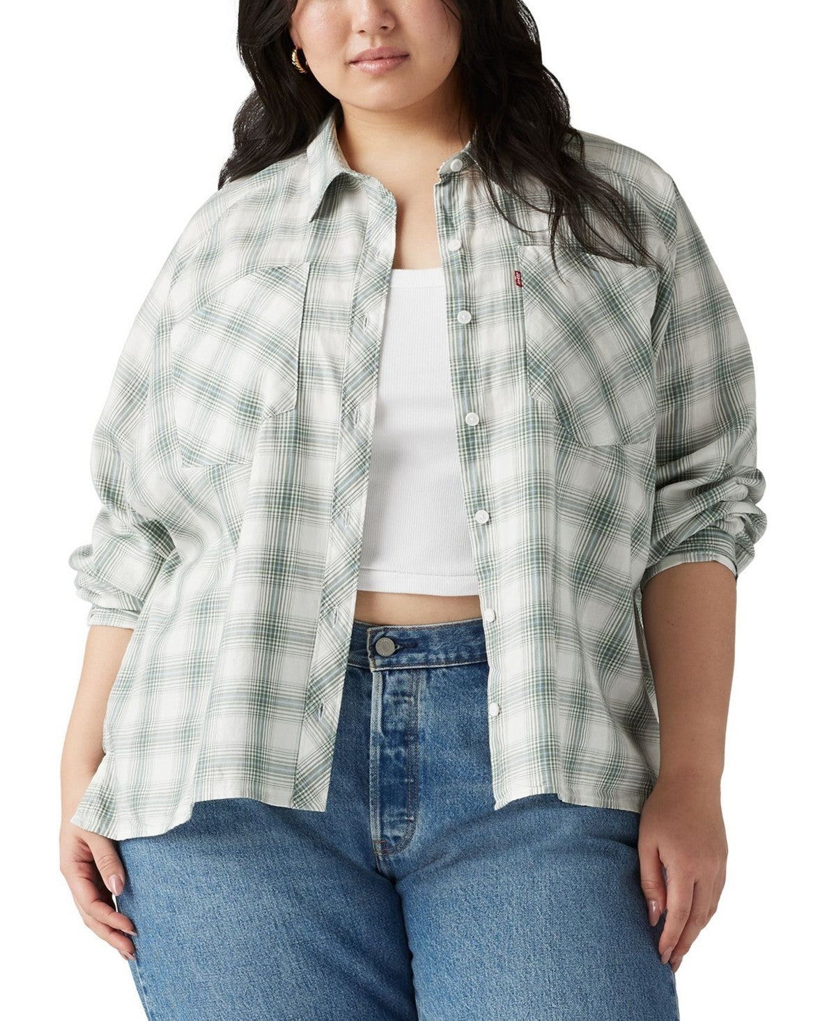 

Рубашка Levi's Harrison женская, клетчатая, хлопковая, с длинным рукавом, на пуговицах, UPS585 Levi'S, Multi