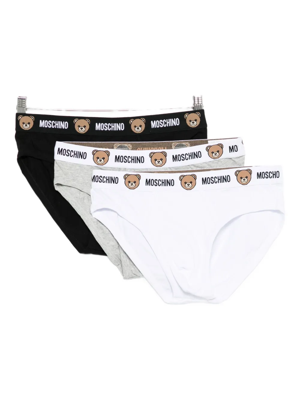 

Трусы с логотипом на поясе (набор из двух штук) Moschino, черный