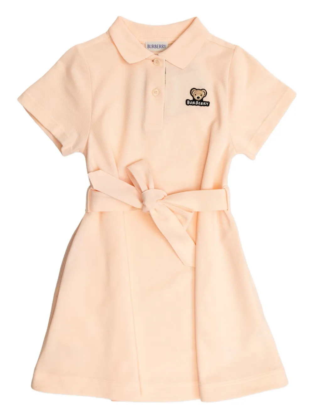 

Платье с поясом BURBERRY KIDS, розовый