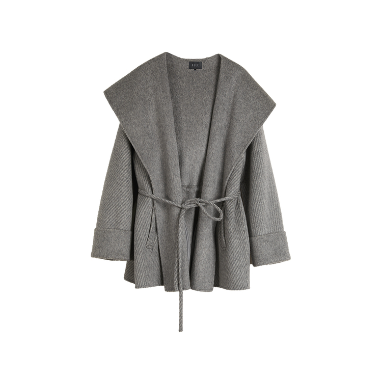 

Пальто женское с лацканами утепленное ELLE, светло-серый