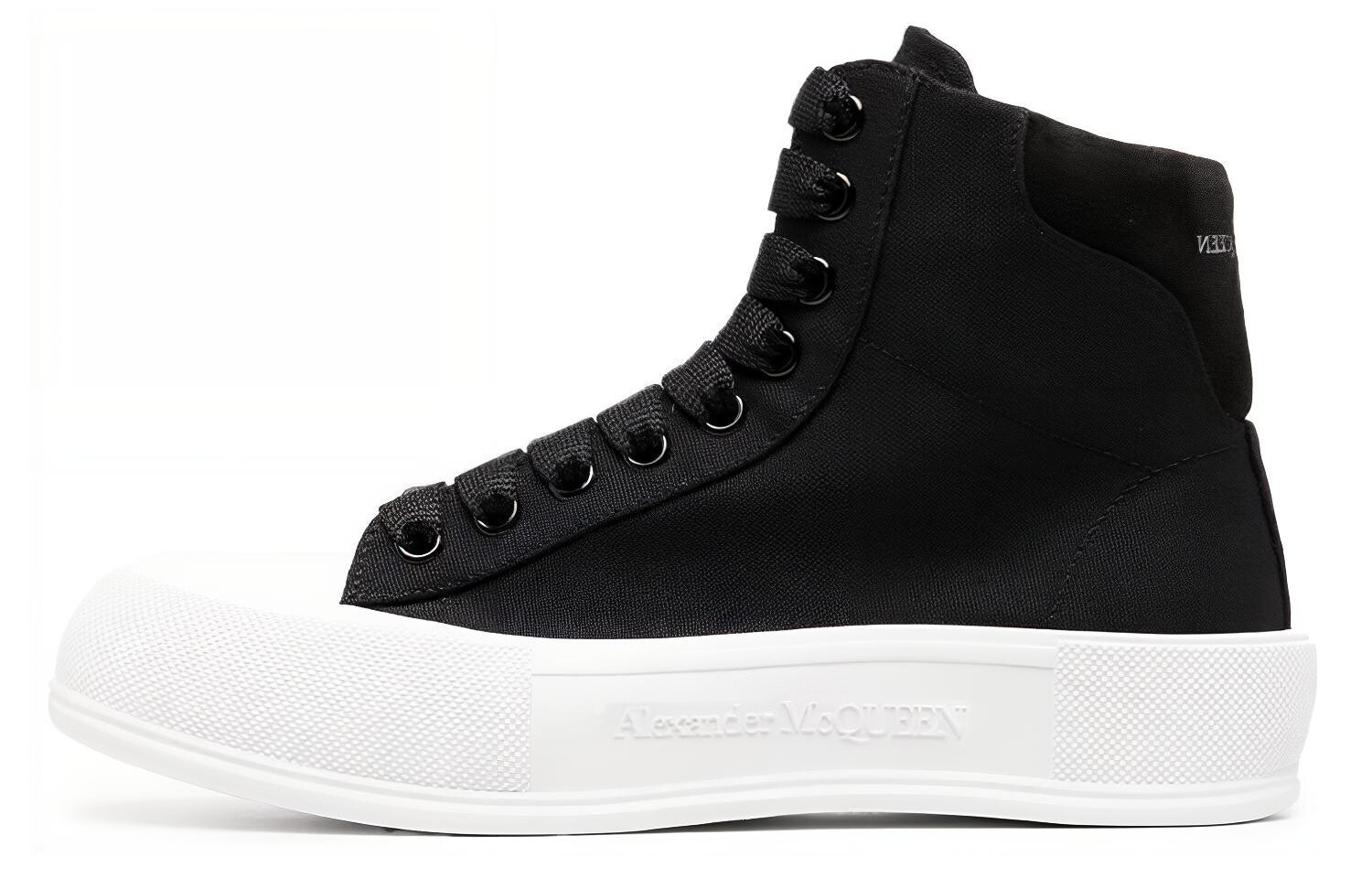 

Ботинки мужские Alexander Mcqueen высокие, черный / белый
