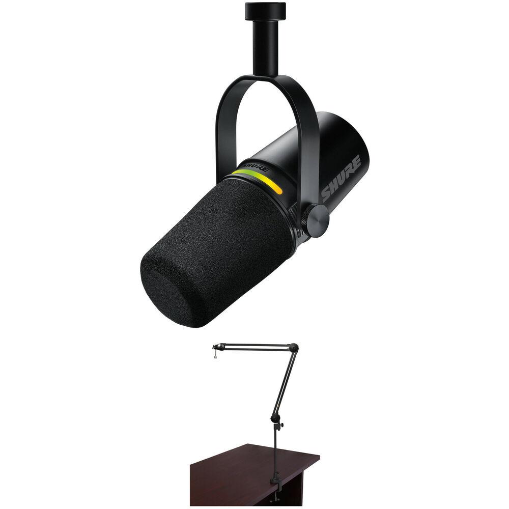 

Комплект микрофона Shure MV7+ Podcast XLR/USB с трансляционным держателем (черный)