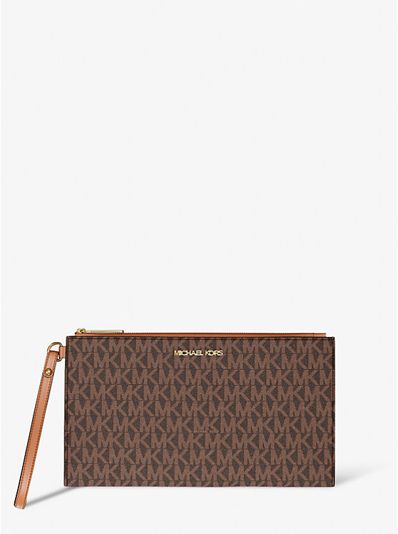 

Большой клатч Jet Set с фирменным логотипом Michael Kors, коричневый