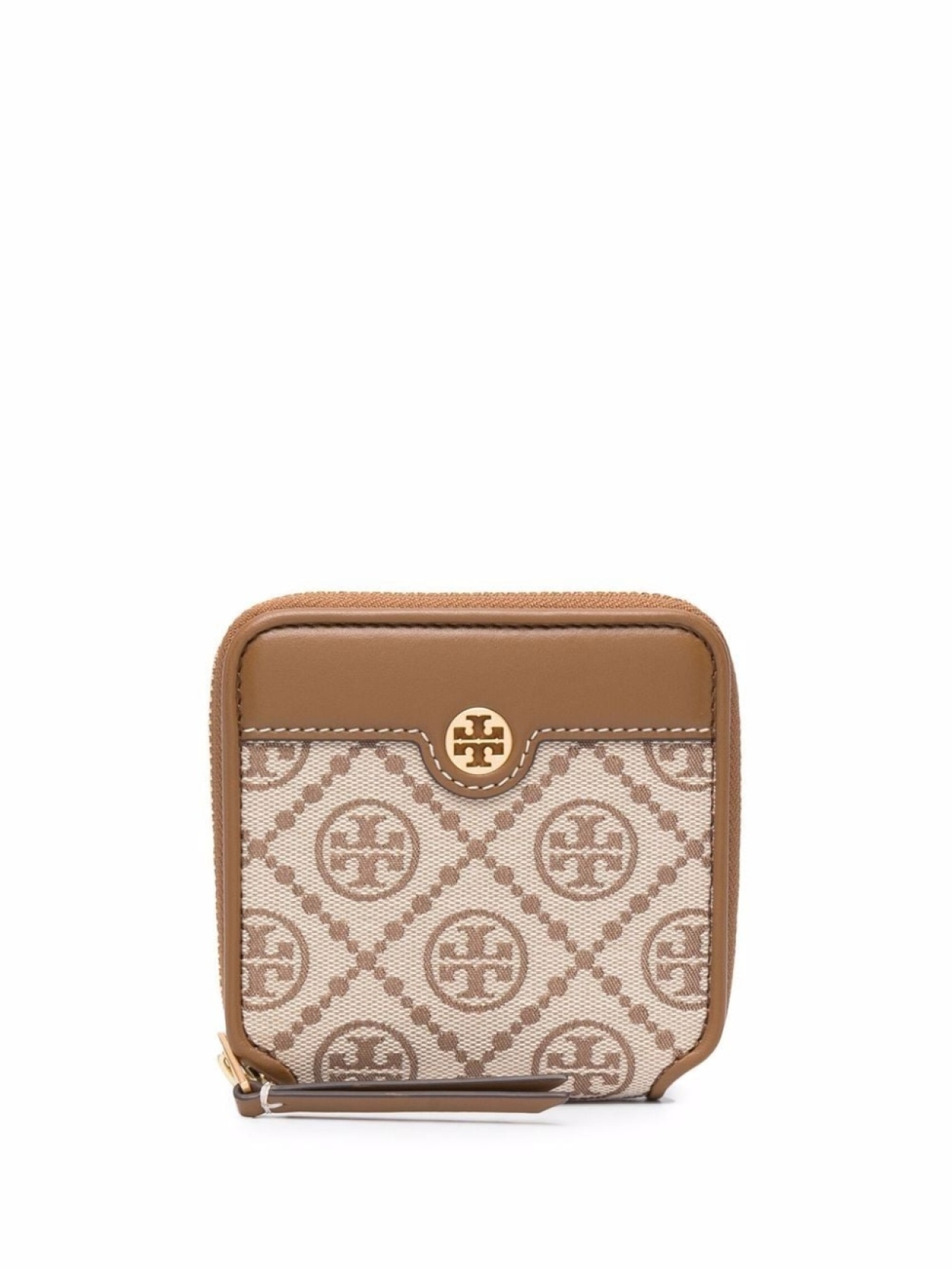 

Tory Burch кошелек на молнии с жаккардовым логотипом, нейтральный цвет