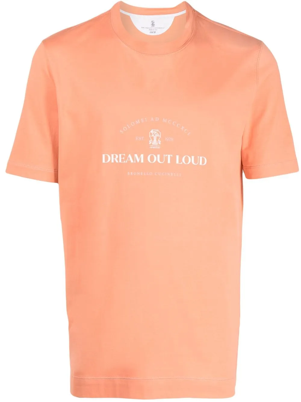 

Футболка с графичным принтом Brunello Cucinelli, оранжевый