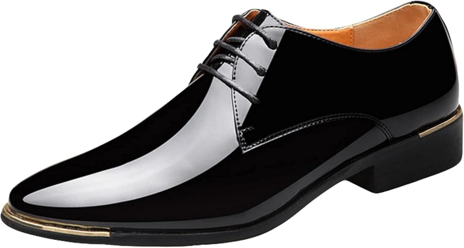 

Мужские туфли OXCOWNIU из лакированной кожи, свадебные и праздничные туфли, классические оксфорды на шнуровке, удобные офисные туфли, черный