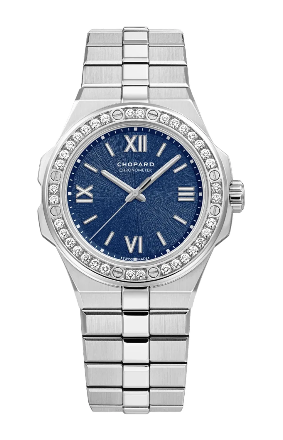 ALPINE EAGLE SMALL 36 ММ, АВТОМАТИЧЕСКИЕ, CHOPARD LUCENT STEEL A223, БРИЛЛИАНТЫ - 298601-3004, черный